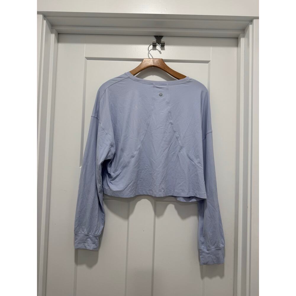 Lululemon Abrasion-Resistant Training Long Sleeve Shirt Blue Linen size 14